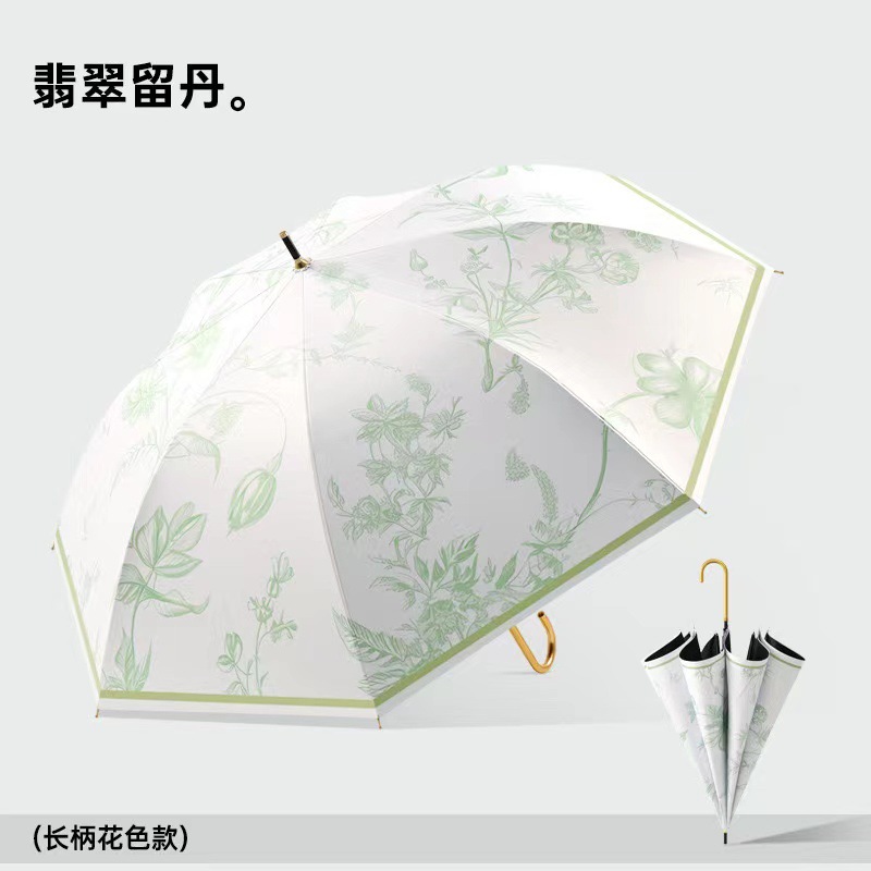 日系小清直柄伞复古女雨伞 日系小清直柄伞复古女雨伞